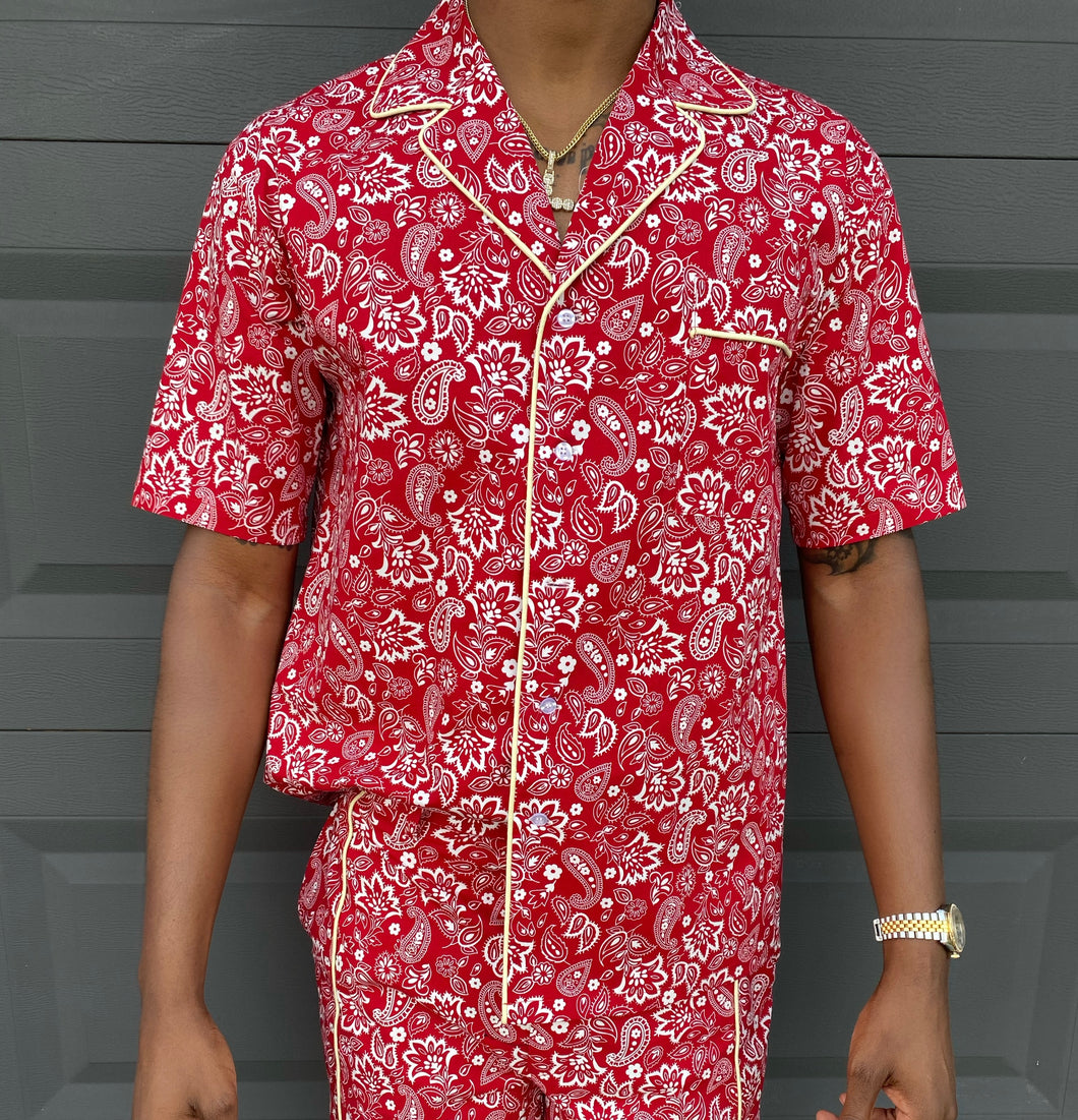 Red Paisley Resort/21 Shirt