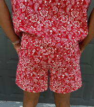 Load image into Gallery viewer, Red Paisley Resort/21 Shorts
